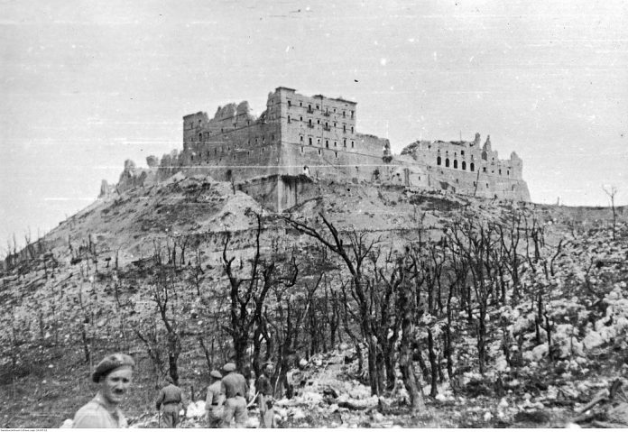 klasztor, ruiny, Monte Cassino, 2 korpus, Anders